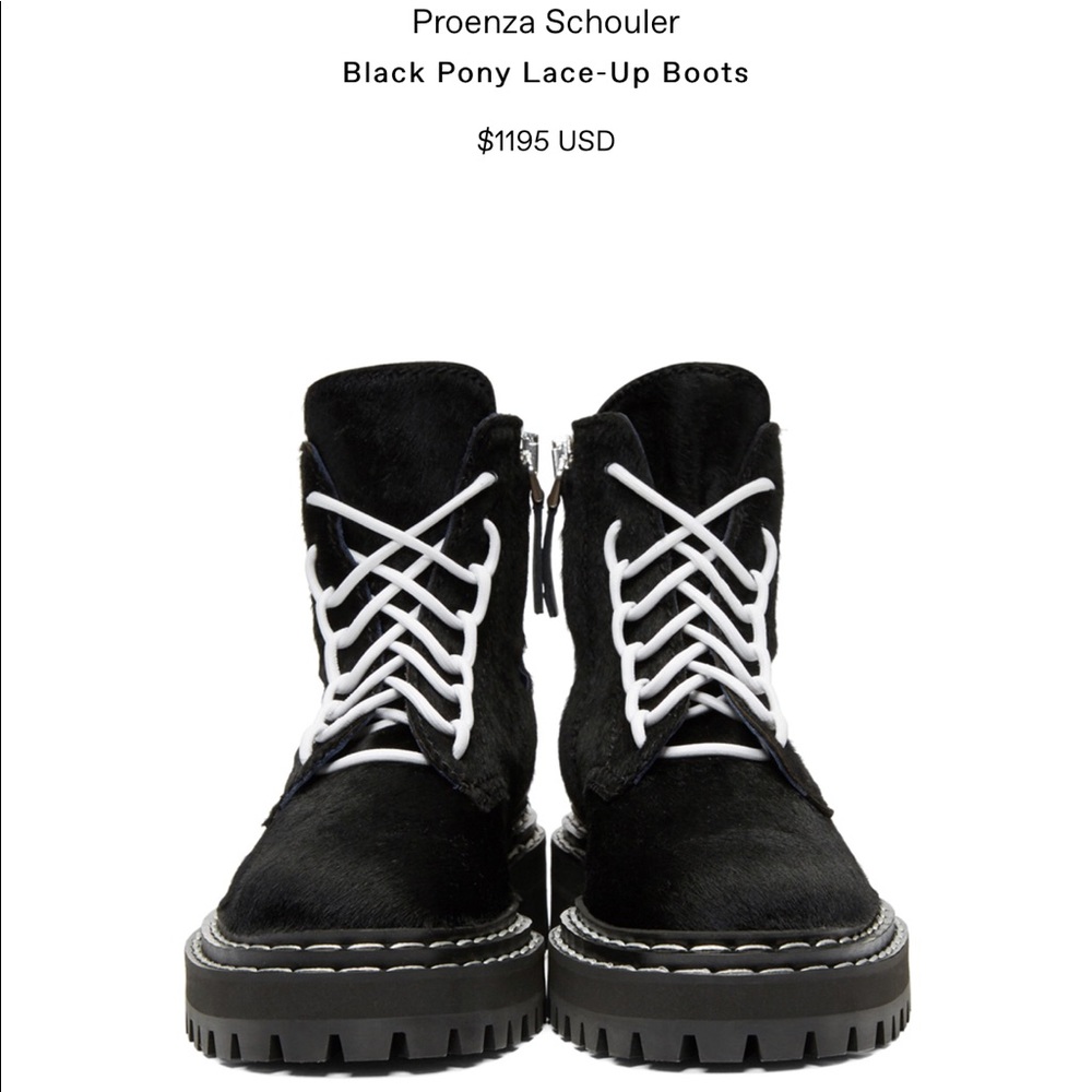 NWOT Proenza Schouler Lace Up Ankle Boots